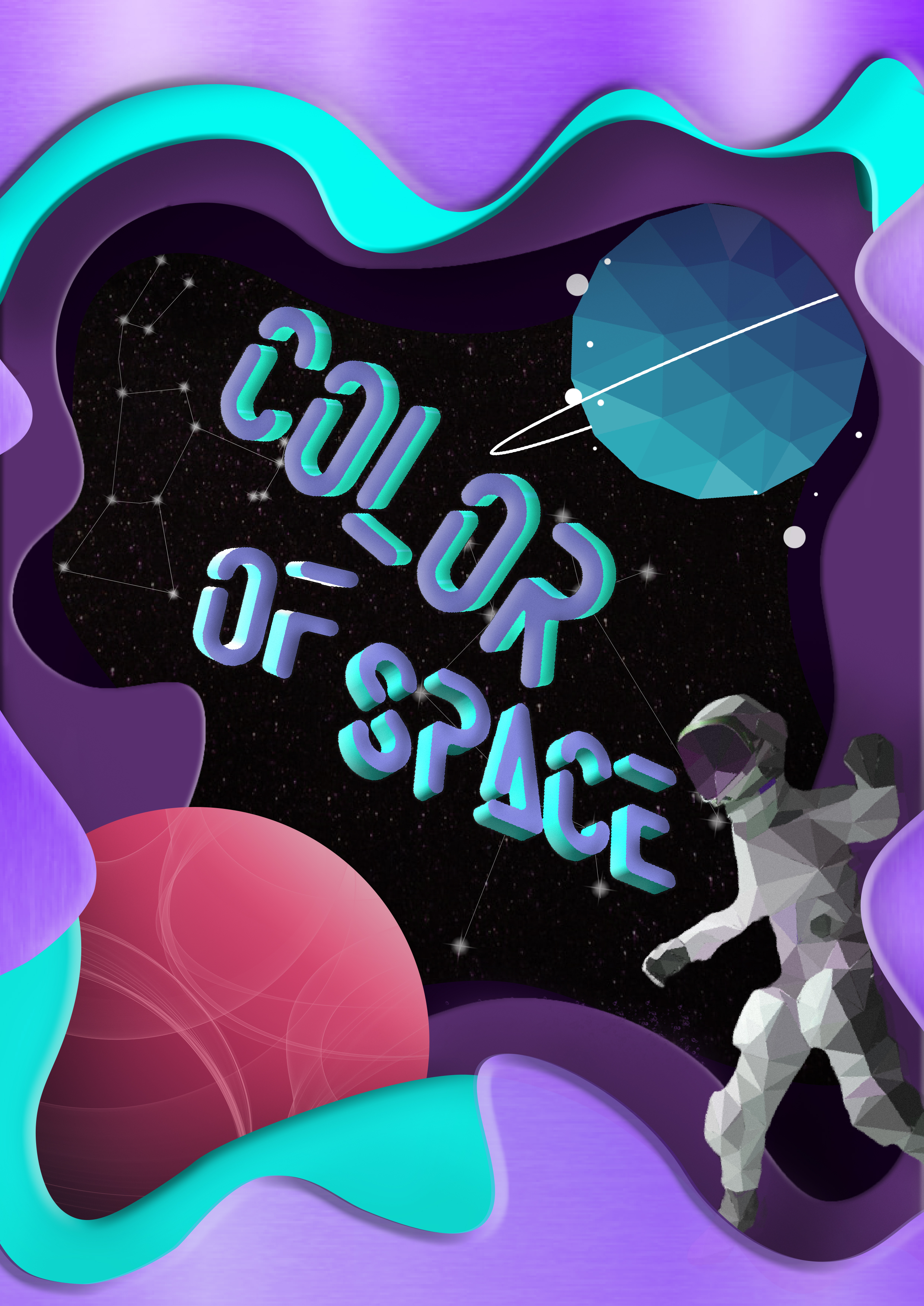 3D Space Poster